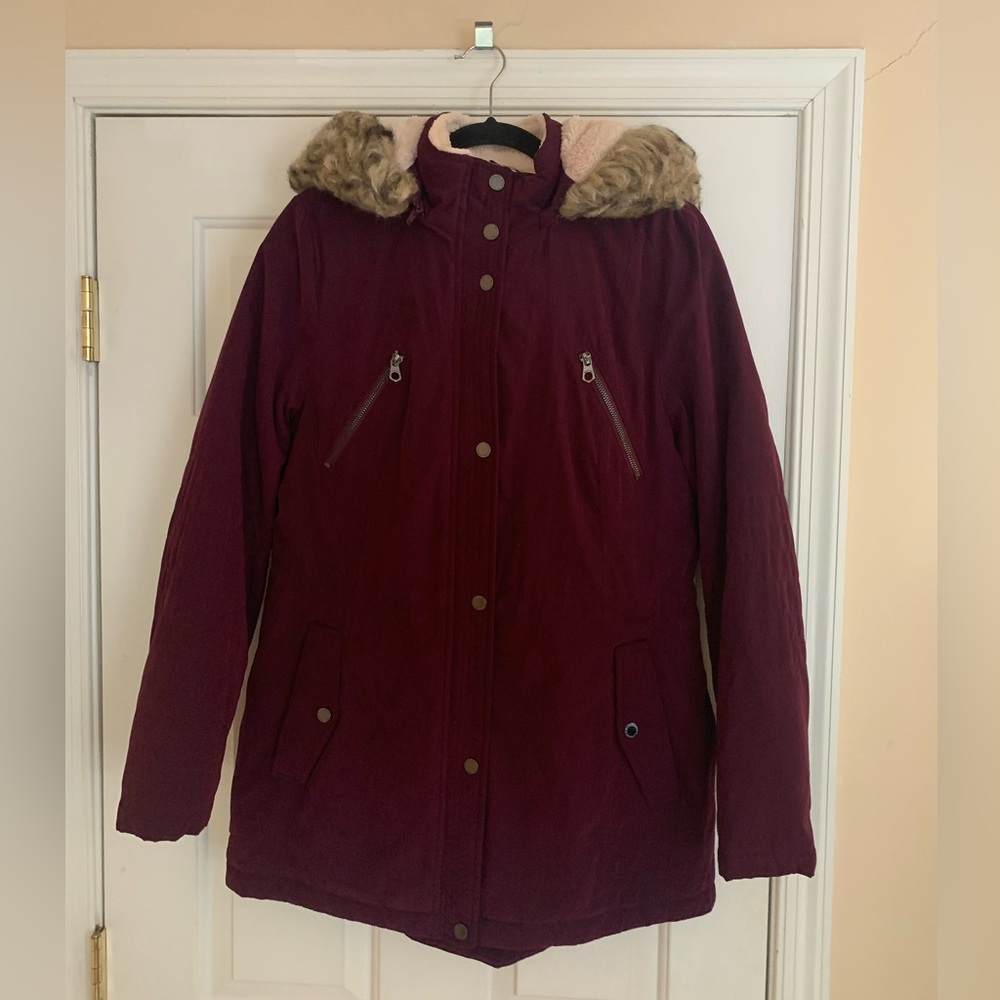 Nautica Women's Burgundy Parka